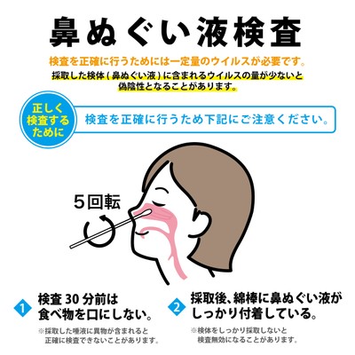 鼻ぬぐい液タイプ使用上の注意