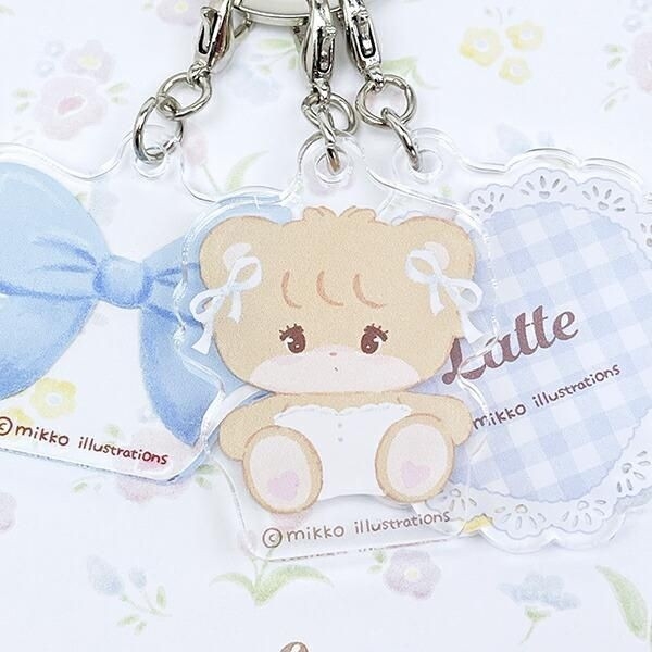 mikkoの3連アクリルキーホルダー