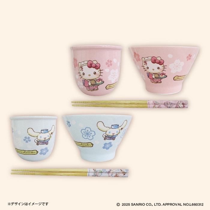 ▲サンリオキャラクターズ 和菓子ティータイム 和食器セット ~GiGO限定~