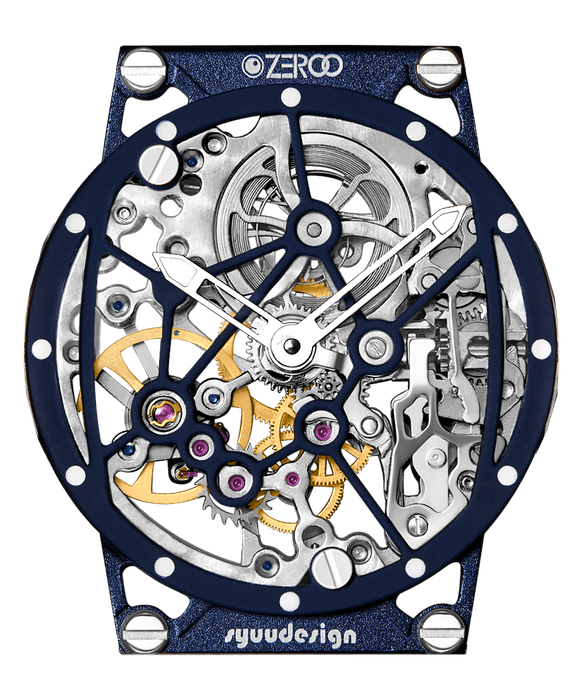 ZEROO M1D THE AURIGAダマスカス鋼ケースのトノー型メカニカルスケルトンウォッチ(11)