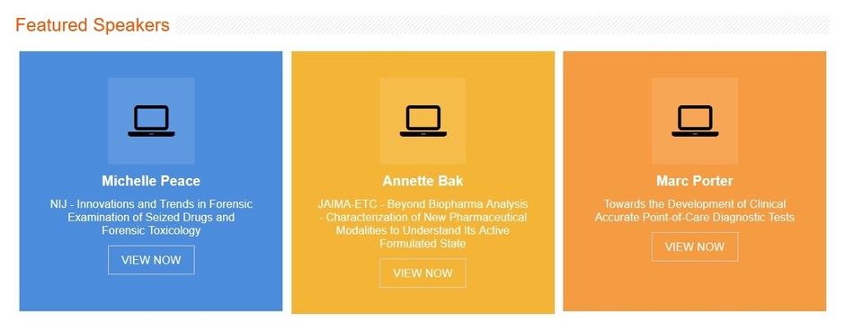 Pittcon 2021 WebページにおいてFeatured Speakersとして紹介