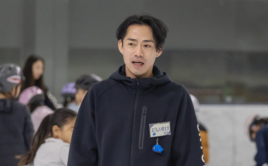 第9回スケート教室　高橋大輔さんの指導風景
