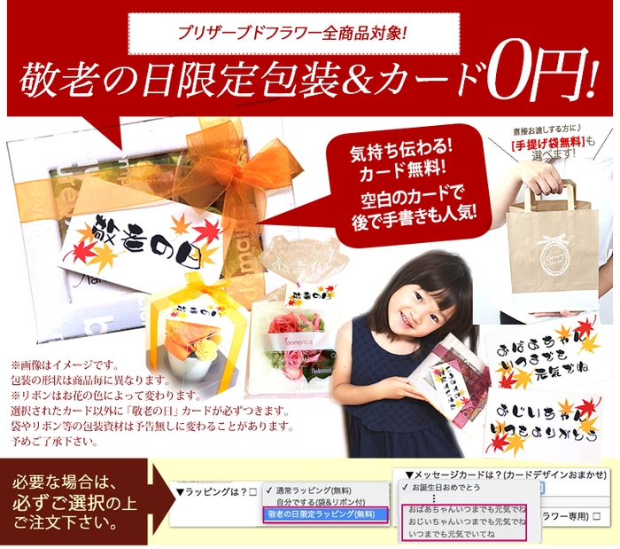 包装・メッセージカードも0円!