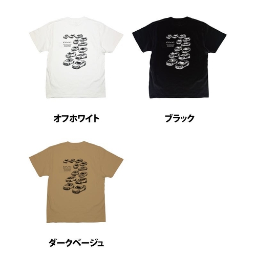 2401HD41-07 シビック Honda CIVIC HISTORY Tシャツ