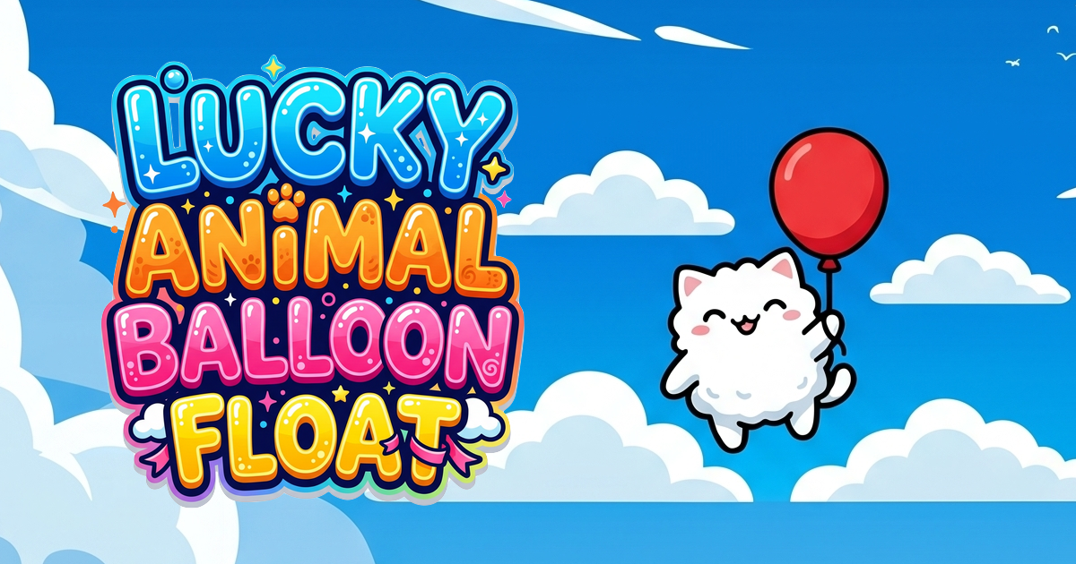 片手タップで、ネコと風船が大空から宇宙へ！『ラッキーどうぶつふわふわ風船』Google Play / LINEミニアプリで配信開始