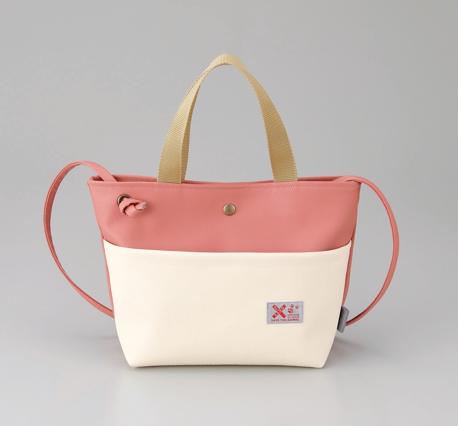 ツートンカラーがおしゃれ。くすみピンク&ホワイト