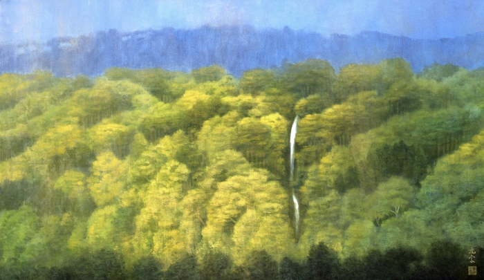 奥田元宋《山澗雨趣》 1975(昭和50)年 絹本・彩色 山種美術館