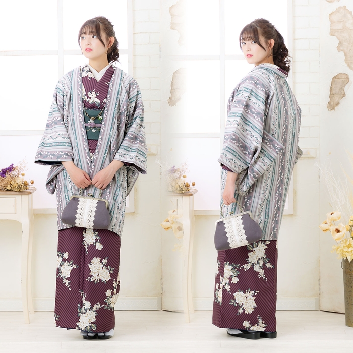 ストライプブーケ プラム