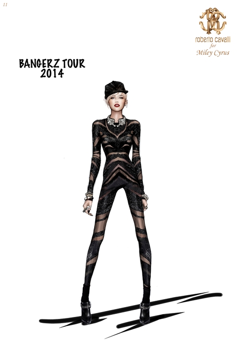 Miley Cyrus in Roberto Cavalli @ The Bangerz World