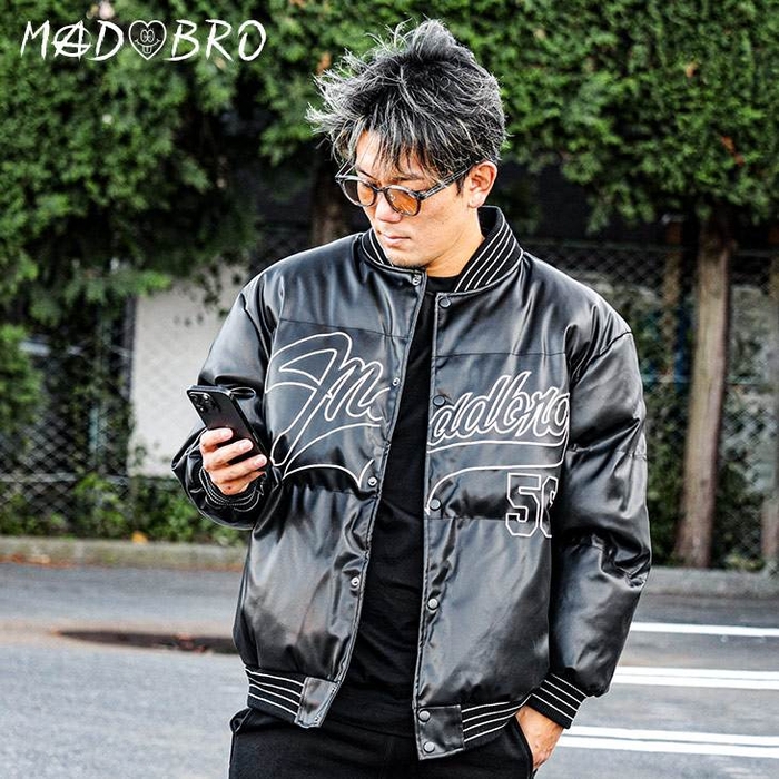 PULeather Embroidery Blouson