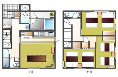 睦月・如月・弥生棟 間取り図