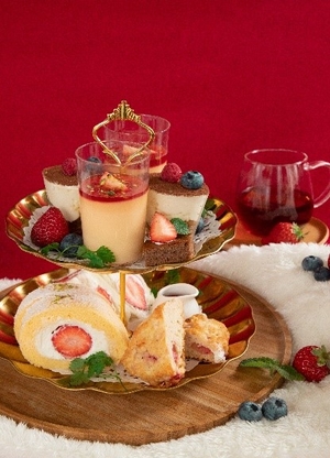 ▲淡路島産のいちごを使用したアフタヌーンティー