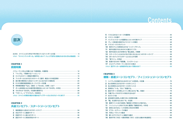 『小学生から知っておくべき フットボールのフォーマット』目次