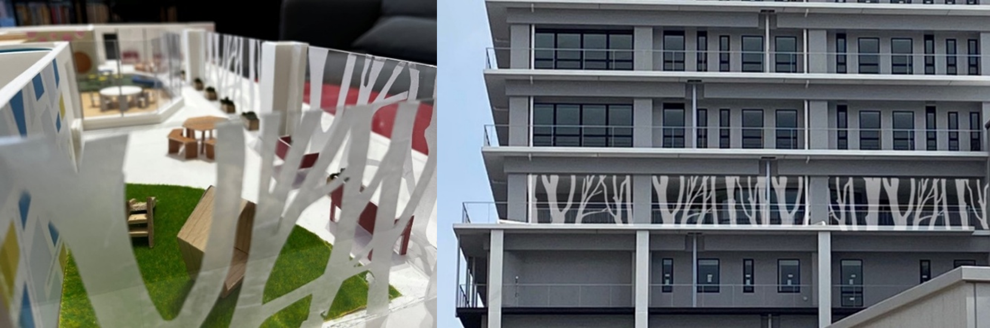 アートの力で子どもたちの病気療養を支援 新しい近畿大学病院の小児科を彩る「フェンスの森」を共同制作