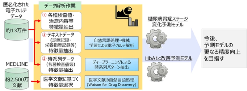 IBMのAI(Watsonテクノロジー)を活用した 世界初となる日本人の生活習慣等を踏まえた 2型糖尿病悪化の予測モデル構築