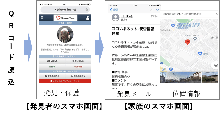 発見者・家族画面