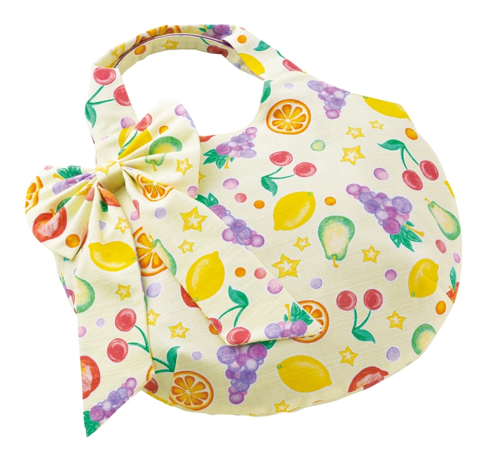 ラウンドトートバッグ「Ultra Fruits yellow」仕様　