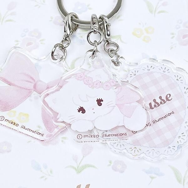 mikkoの3連アクリルキーホルダー