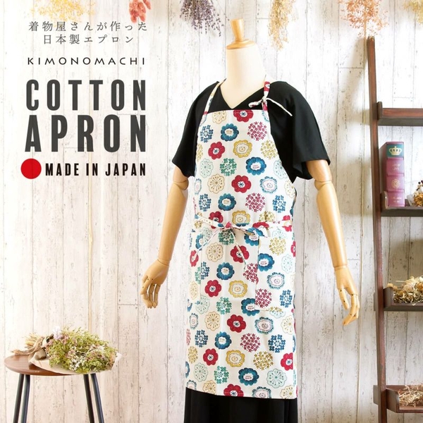 生成り色 編み物風のお花