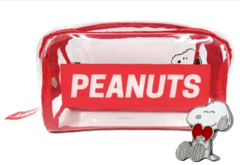 マスクを運ぶのも涼しげに。清潔！見た目にもスッキリなスヌーピーのクリア素材ポーチで小物もオシャレに収納