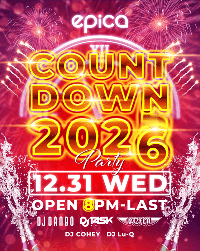 12月31日(水) COUNTDOWN PARTY 2025-2026