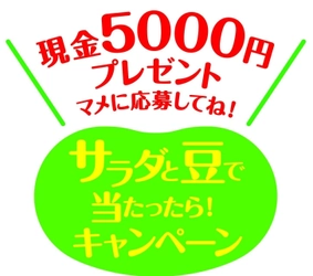 忙しい主婦に朗報！サラダを食べて現金5,000円をゲット!?　 『サラダと豆で当たったら！キャンペーン』3月1日から実施