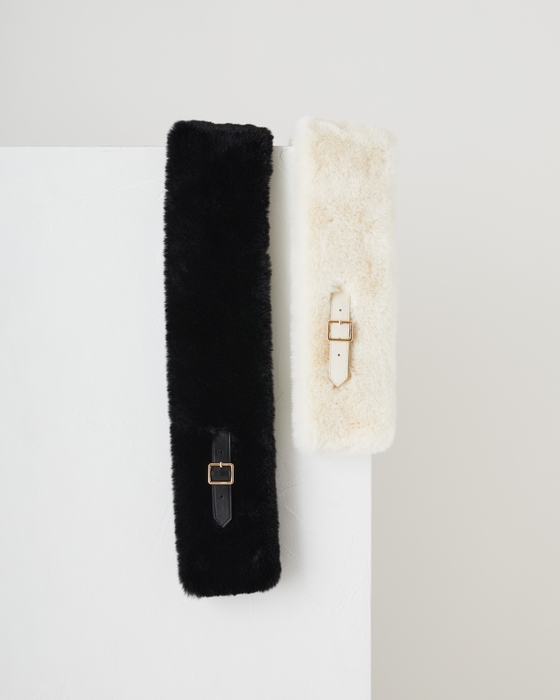 エコファーマフラー <ベルトデザイン> 25-135-22010-15 , 25-135-22010-20 ¥6,600 13×88cm