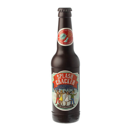 「ビール瓶パーティークラッカー ブラウン」価格：429円／サイズ容量：Φ6×H22.5cm／中の四角い紙のサイズ：10mm