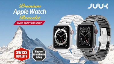 圧倒的な美しさ「JUUK」Apple Watchブレスレット アルミニウムモデルをホリディシーズンを通じ、 特別価格で未来ショッピングにて予約受付開始！　 ～最高技術水準のスイスクオリティ～