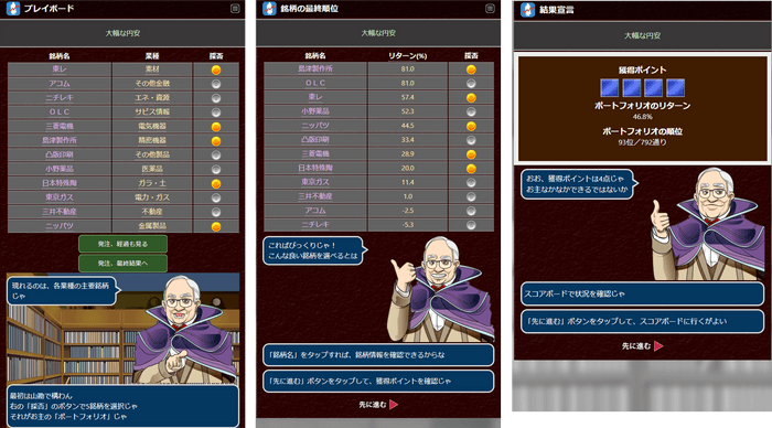 プレイボード～結果宣言