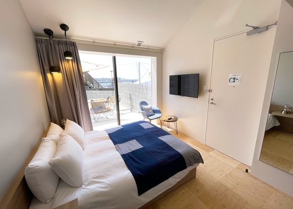 BBQができるテラス付き