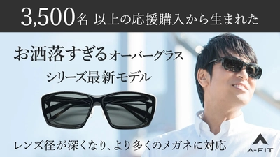 メガネの上からかけられる「お洒落すぎるオーバーサングラス」、 男性用・女性用をMakuakeにて6月24日に先行予約販売開始