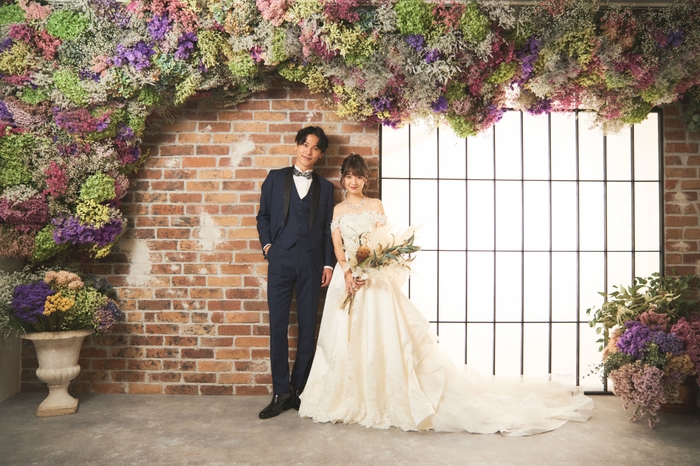 レンガ&ドライフラワー