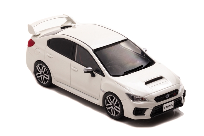 1/43 スバル WRX STI Type S (VAB) 2019 Crystal White Pearl:右前