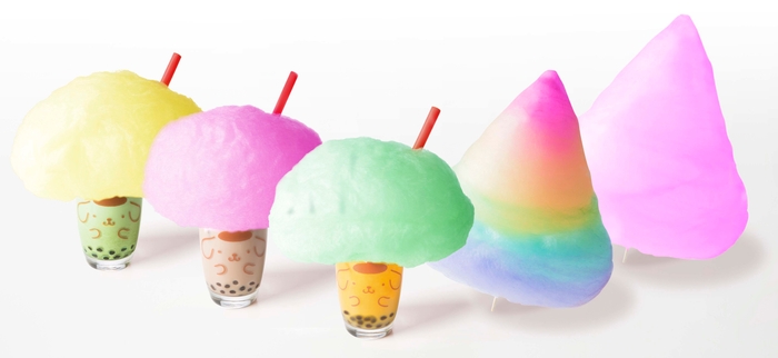 ポムポムプリンのコットンキャンディタピオカ&コットンキャンディ