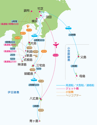 東京諸島地図