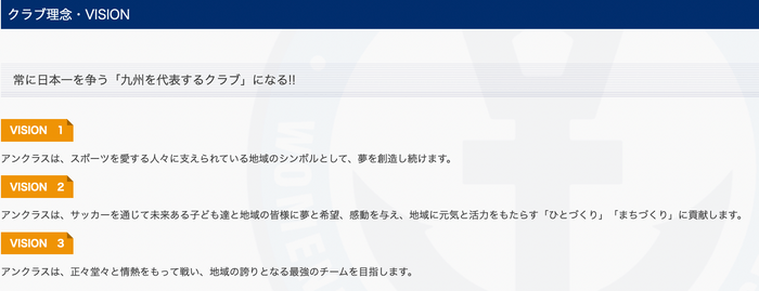 福岡J・アンクラスのクラブVISION