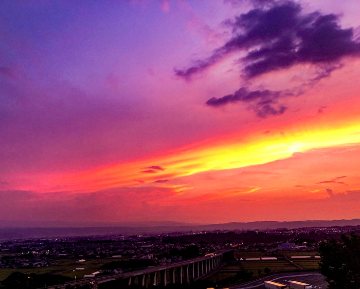 パラダから見たきれいな夕焼け