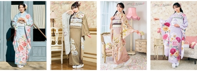 左から「CB-106/モダン/水色」「CB-104/モダン/茶色」「CB-101/モダン/ピンク」「CB-102/モダン/ラベンダー」