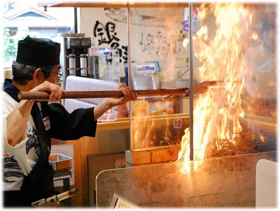 名物藁焼きショー
