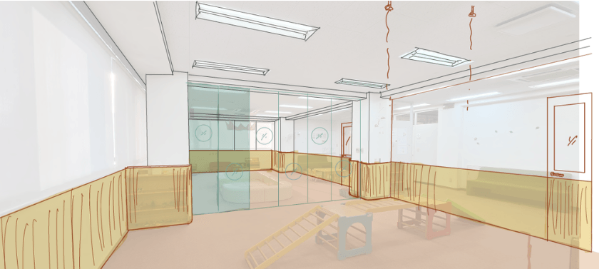 こども園に併設した児童発達支援室内イメージ