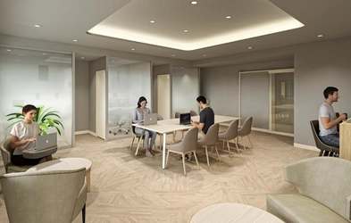 東海エリア分譲マンション初！ 個室ブースを備えたテレワークラウンジを 「ローレルタワー名古屋栄」の共用部に導入