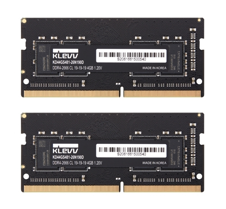 KLEVV DDR4 SO-DIMM Dual Retail パッケージ_8GB(4GB×2)