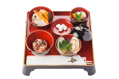 お祝い膳(女児：黒色)と料理
