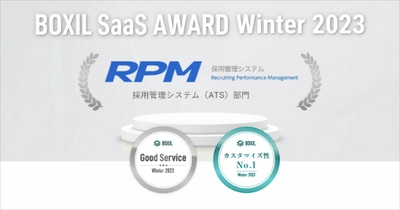 株式会社ゼクウの採用管理システム『RPM』、 「BOXIL SaaS AWARD Winter 2023」 採用管理システム(ATS)部門で 「Good Service」「カスタマイズ性No.1」に選出