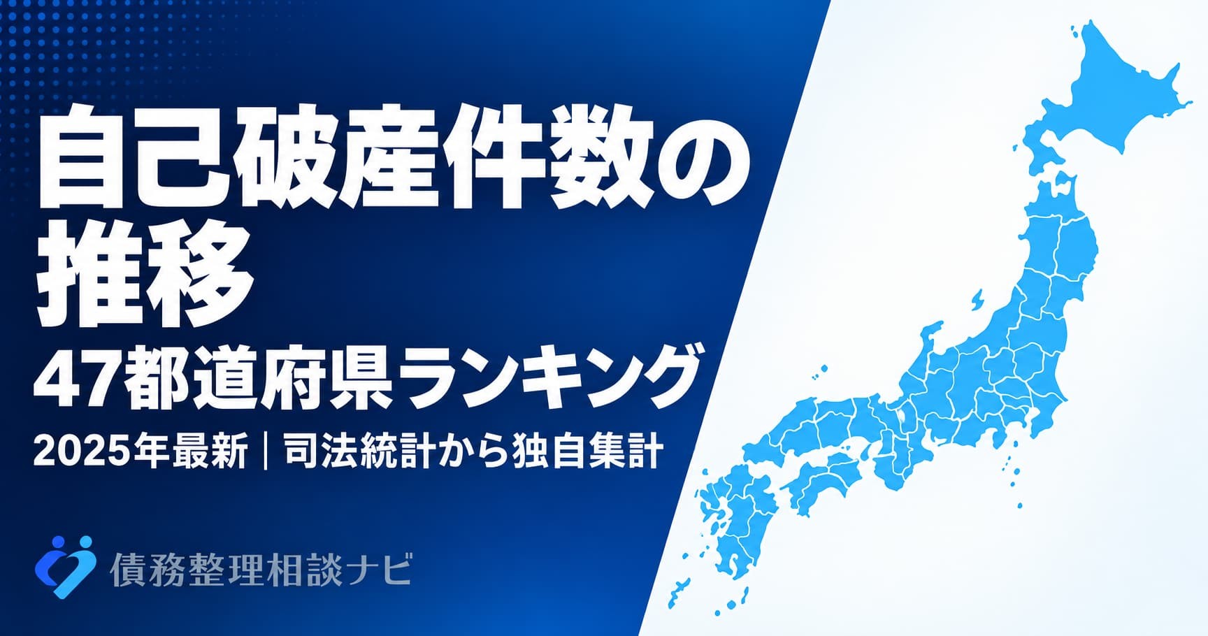 個人の自己破産、2025年は8万3,100件——人口比で最も多いのは宮崎県、最も少ないのは富山県。47都道府県の最新データを公表