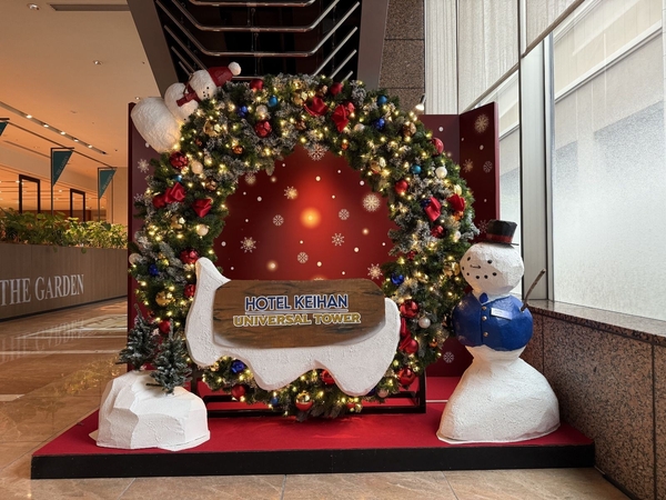 ゆきだるまと撮影できるフォトスポット