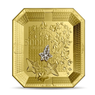 5000ユーロ金貨 1キロ 表面