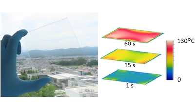 透明で低屈折率のフィルムヒーター、 8/24から大学見本市2023で公開　 屋外防犯カメラのレンズ曇り止め、センサーや信号、 道路標識の融雪などが安価で可能に