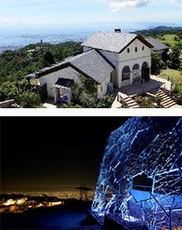 (上から)六甲ガーデンテラス、自然体感展望台 六甲枝垂れ(イメージ)